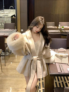 Royal Oversized Wool Coat for Women