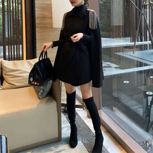 Cape Wool Coat for Women