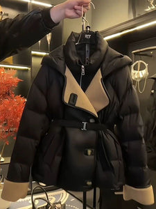 Women’s Mid-Length Black Cotton Jacket