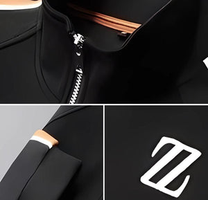 Men’s Casual Tracksuit with Stand Collar
