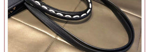 Hong Kong-Style Genuine Leather Shoulder Bag