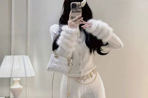 Elegant White Chanel-Style Cardigan