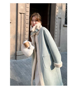 Reversible Blue Fur Coat