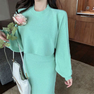 Modern women’s knit suit set