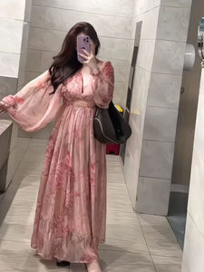 Tmall floral French fairy dress (plus size)