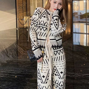 Tmall Chanel-style knit casual set