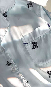 French summer women’s pajamas – long silk sleeves, delicate section