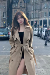 Mid-length trench coat
