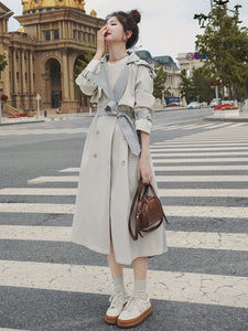 Hooded trench coat