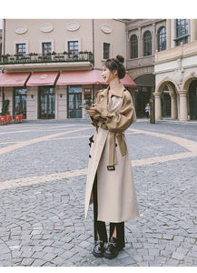 French mid-length trench coat