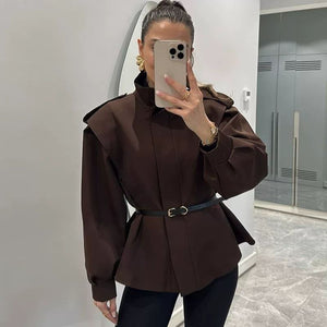 Stand-collar short jacket