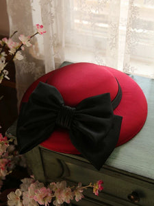 French Retro Hat with White Brim