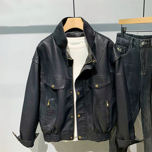 Men’s Slim Black Leather Jacket