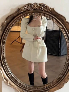 French-Inspired White Chanel Dress