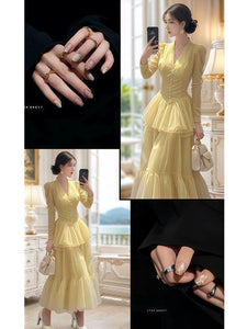 Layered Mesh Cake Dress – Light & Flowy Design for Spring/Summer