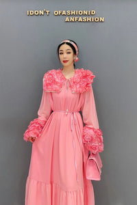 Korean-Style Summer Doll Collar Dress – Youthful & Flattering Look
