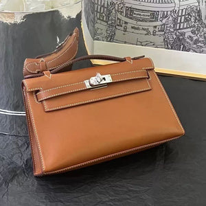 Premium First-Generation Small Kelly Bag – Genuine Leather Luxury