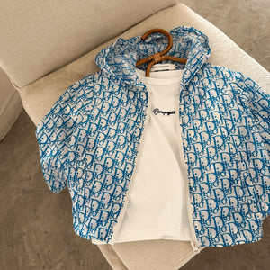 Spring/Summer 2025 Kids’ Sun Protection Jacket – Japanese Style with Floral Hood