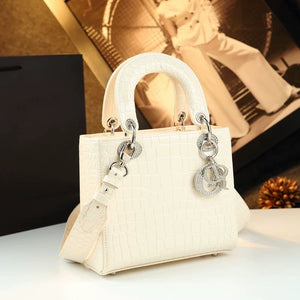 Croc-Style Leather Bag – Elegant & Practical