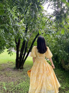 Retro Flowy Dress Set – 2-Piece Spring/Summer