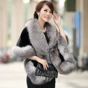 Happy Mother Winter Mink Faux Fur Cape