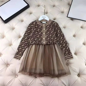 Girls’ Chanel-Style Princess Dress Set