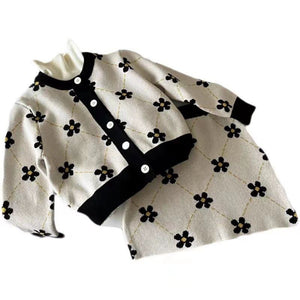 Korean Jingbaobei Girls’ Chanel-Style Wool Set