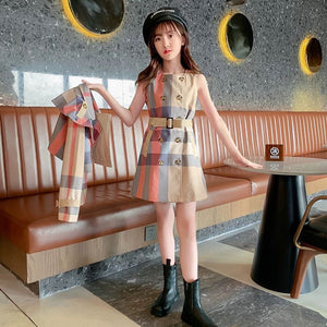 Chanel-Style Girls’ Dress Set