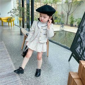 Zongbaobei Chanel-Style Girls’ Skirt Set