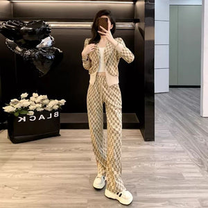 Internet Celebrity Casual Set 2025 – 2-Piece Streetwear Outfit