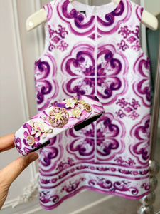 Purple Retro Kids Dress DG 2025 Summer