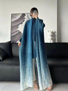 Gradient Three-Tone Robe Coat