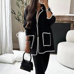 Women’s Casual Loose Two-Piece Outfit – Solid Color Set