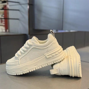 Men's European Casual White Sneakers – Height Increasing Comfort Shoes
