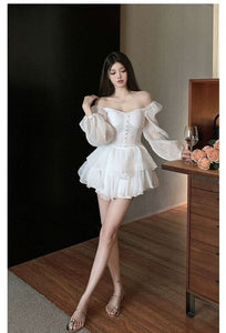 Plus Size Sexy Square Neck Dress for Women – Early Spring Fairy Style