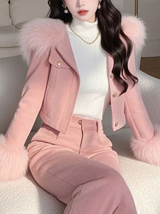 Celebrity Chanel Style Two-Piece Winter Set