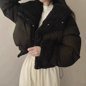 Women’s Cotton Lamb Wool Short Jacket – Winter 2025