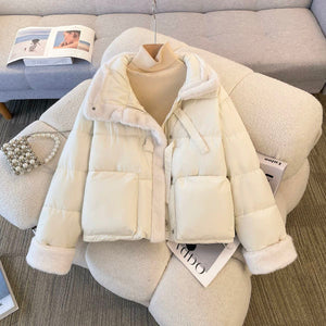 Women’s Korean Style Short Shearling Coat – Winter Collection