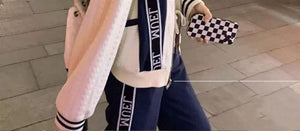 American-Style Baseball Jacket – Casual Two-Piece Set – Spring/Autumn
