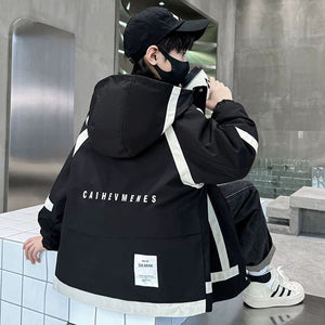 Boys 3-in-1 Detachable Winter Jacket – Wool Coat for Older Kids