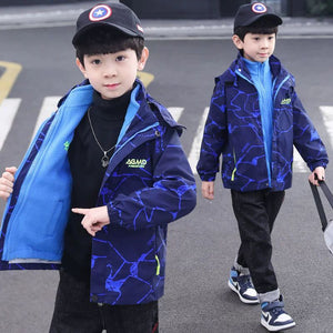 Boys 3-in-1 Detachable Jacket – New Spring & Autumn Style for Older Kids