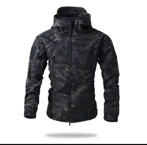 Men’s Tactical Softshell Jacket – Winter Fleece Lined Waterproof Windproof Camouflage Outdoor Coat