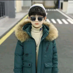 Boys’ Fashion Cotton Jacket – Stylish Winter Outerwear for Medium & Large Kids