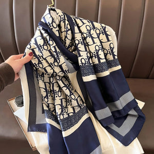 Silk Satin Travel Scarf – Elegant Sun Protection for Women