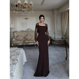 Custom Lace Fishtail Square Neck Embroidery Prom Dress Elegant and